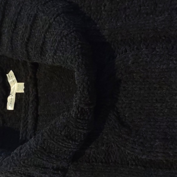 Seven7 Plus Size Black Cable Cowl Neck Sweater - Picture 9 of 10